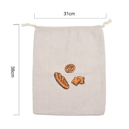 4pc Reusable Linen Bread Storage Bags