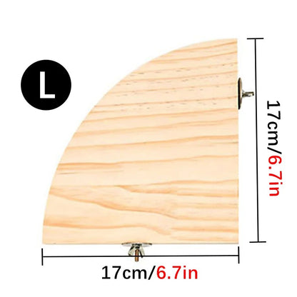 Wooden Bird Cage Perch Platform