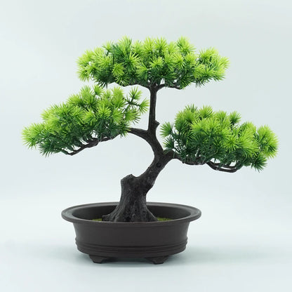 Lifelike Mini Bonsai Plant – Artificial Greenery Décor