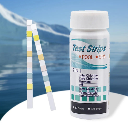 7-in-1 Pool & Spa Water Test Strips – 50pcs