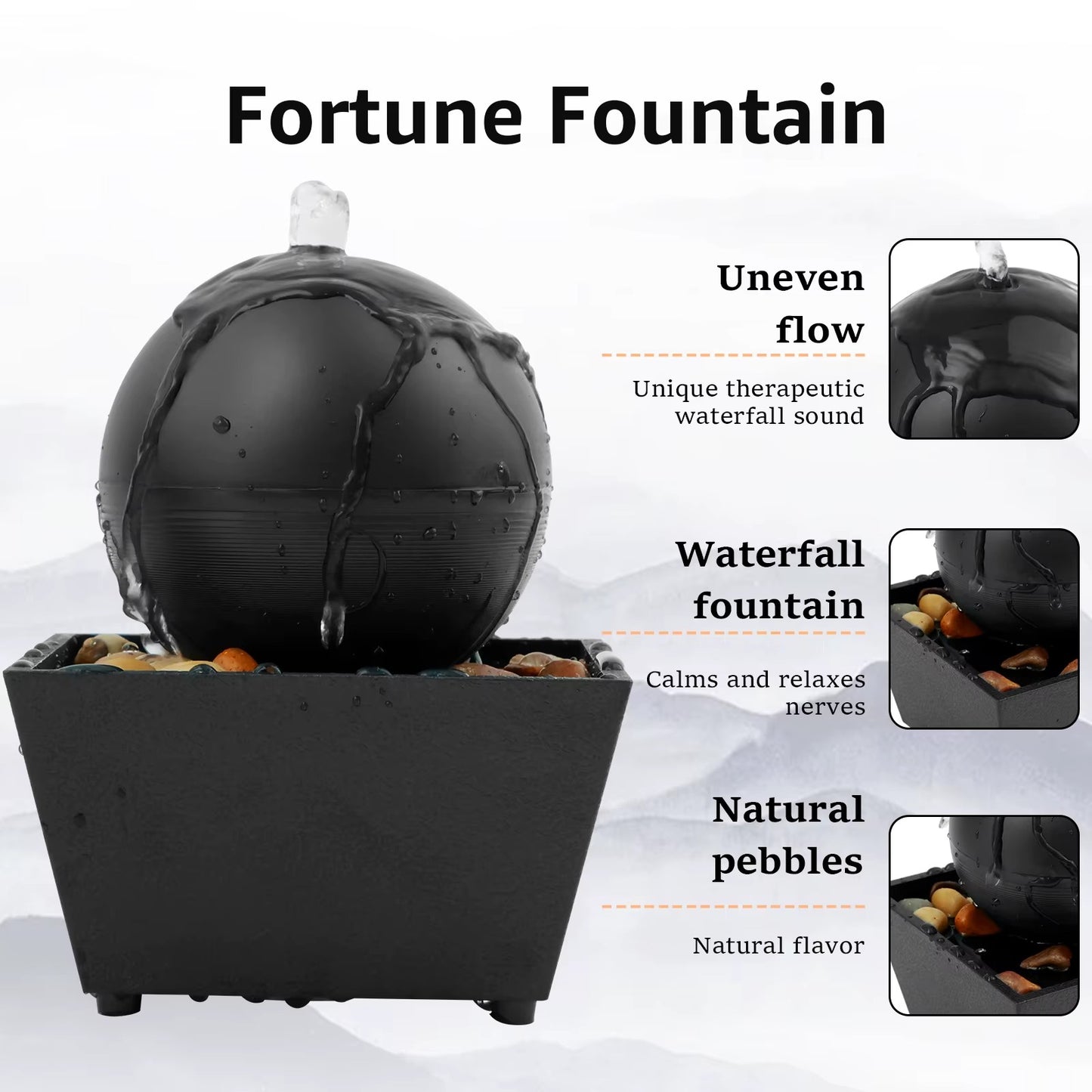 LED Zen Tabletop Water Fountain