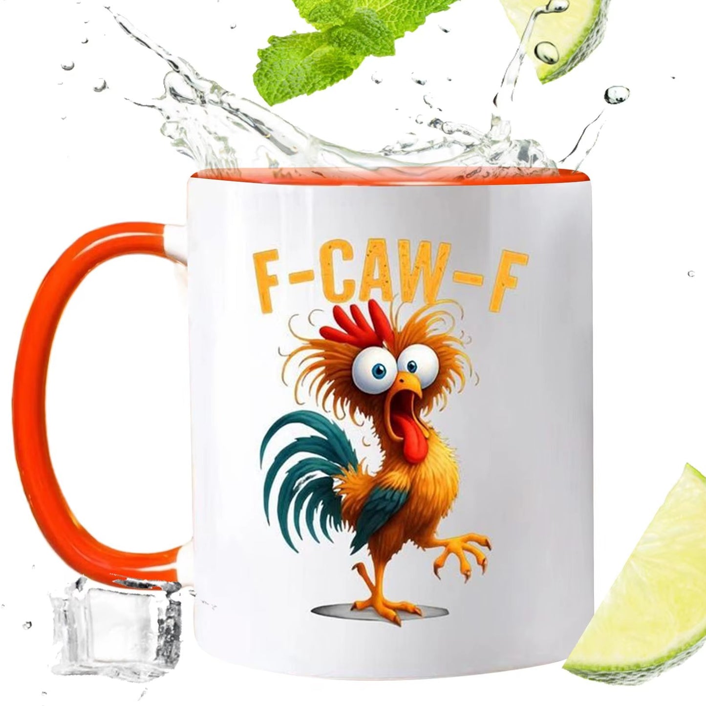 Funny Chicken Coffee Mug – “F-Caw-F”