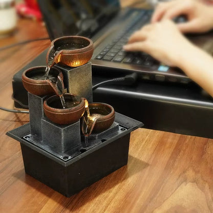 Zen Tabletop Water Fountain – Indoor Relaxation