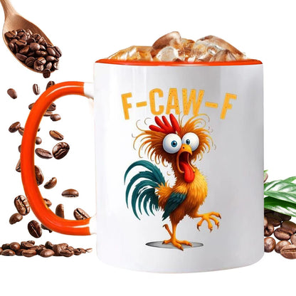 Funny Chicken Coffee Mug – “F-Caw-F”