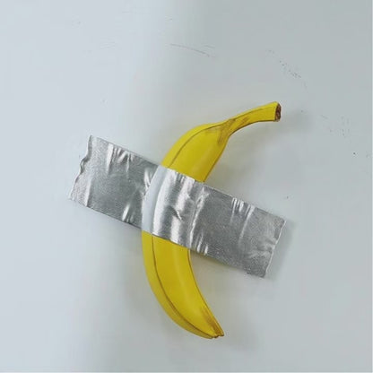 The Duct-Taped Banana Sculpture